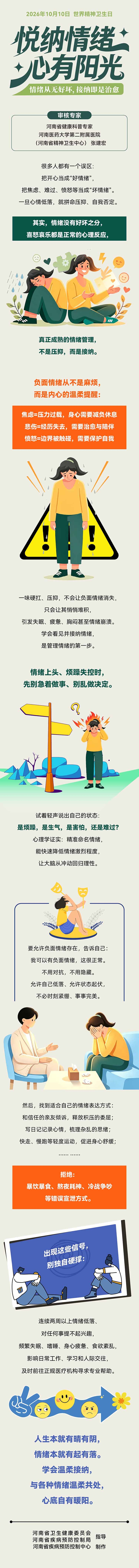 长图：悦纳情绪，心有阳光（世界精神卫生日 10月10日）.jpg
